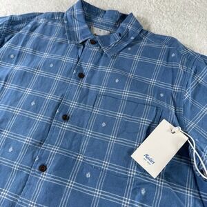 Katin Pocket Short‎ Sleeve Button Down Shirt Men's Size Medium NWT Blue Plaid